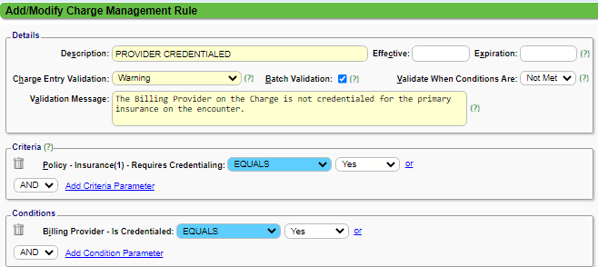 Charge Management Rules