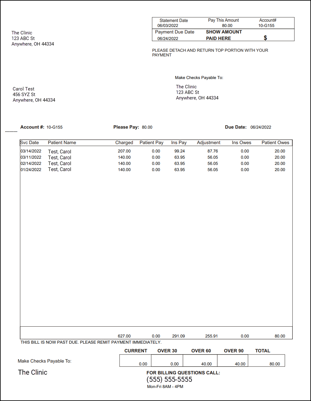 Statements Batch Dashboard